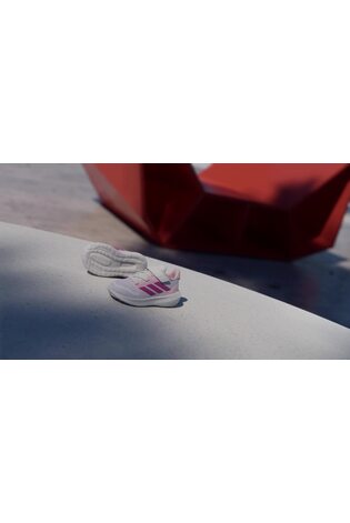 adidas White Runfalcon 5 Hook and Loop Easy On Infant Trainers - Image 2 of 11