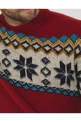 Red Denbigh Fairisle Jumper - Image 2 of 6