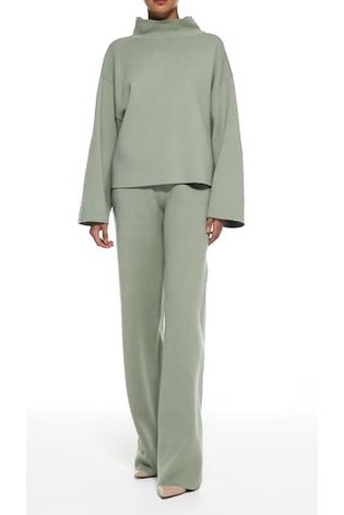 leem Green Wide Leg Lateral Pocket Trouser - Image 2 of 5