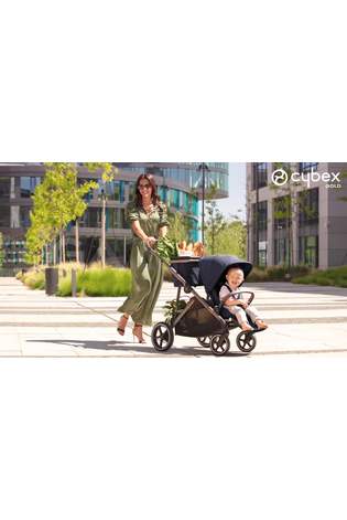 Cybex Black Gazelle S Single/Double Pram Carrycot - Deep Black - Image 2 of 8