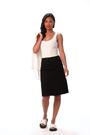 Roman Black A-Line Knee Length Denim Skirt - Image 2 of 5