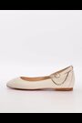 Dune London Cream Halles Ankle Chain Ballet Pumps - Image 2 of 6