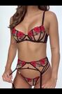 Ann Summers Black Caged Rose Non Padded Balcony Bra - Image 2 of 6