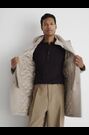 Wool-Blend Gilet-Insert Single-Breasted Coat in Oatmeal - Image 2 of 10