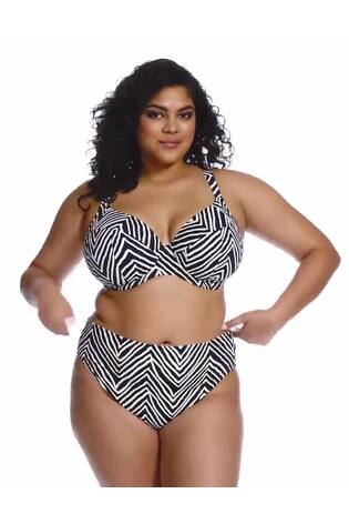 Elomi Black Fiji Falls Underwire Plunge Bikini Top - Image 2 of 5