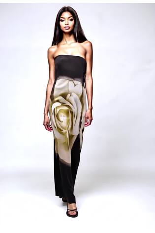 Religion Coco Maxi Bandeau Dress With Large Floral Print - Imagen 2 de 7