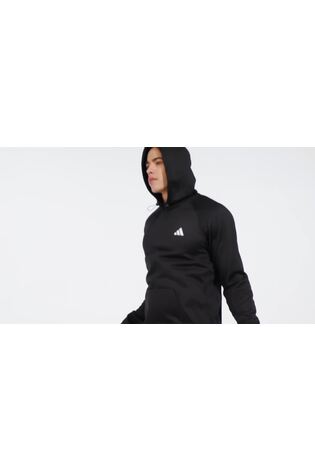 adidas Black Performance Game and Go Small Logo Training Hoodie - Image 2 of 10