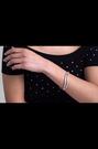 Ted Baker Silver Wavie Jewelled Wave Hinged Bangle Bracelet - Image 2 of 4