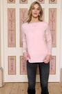 Sosandar Blush Pink Super Soft Chevron Detail Jumper - Image 2 of 6