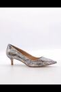 Dune London Silver Advanced Mid Heel Court Shoes - Image 2 of 6