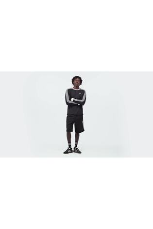 adidas Originals Black 3 Stripes Shorts - Image 2 of 7