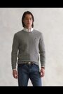 Polo Ralph Lauren Grey Wool Cashmere Cable Knit Crewneck Jumper - Image 2 of 6