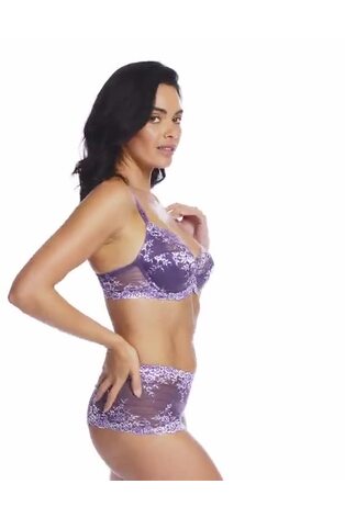 Wacoal Purple Embrace Lace Underwire Bra - Image 2 of 6 Wacoal Purple Embrace Lace Underwire Bra - Image 2 of 6