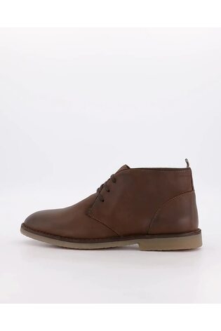 Dune London Brown Cashed Chukka Boots