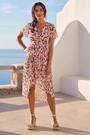 Roman Brown Leopard Ruffle Front Dress - Image 2 of 6