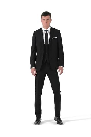 Skopes Milan Black Slim Fit Suit Jacket - Image 2 of 6