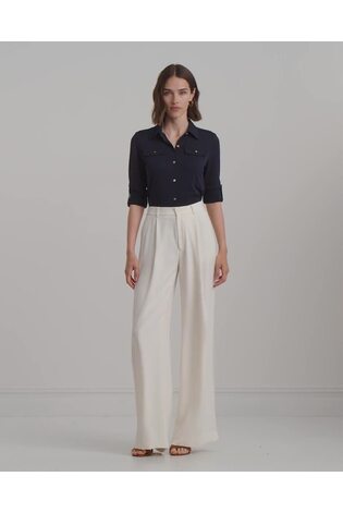 パンツ LAUREN RALPH LAUREN Woman Pants Cream 200970173001 Lauren Ralph Lauren Cream Linen Trouser Pants Women's W34 L30
