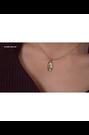 Karen Millen Gold Tone Crystal Pebble Pendant Necklace - Image 2 of 6