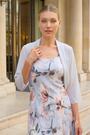 Roman Grey Ruched Hem Chiffon Bolero - Image 2 of 5