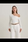 Lauren Ralph Lauren Baroucha One Shoulder Ribbed Jumper - Image 2 of 9