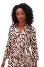 Roman Brown Petite Animal Print Midi Shirt Dress - Image 2 of 8