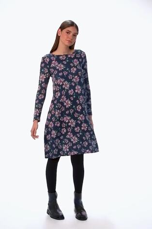 Roman Blue Floral Swing Midi Dress - Image 2 of 6 Roman Blue Floral Swing Midi Dress - Image 2 of 6