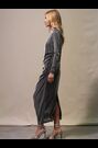 Ro&Zo Silver Sparkle Jersey Flutter Sleeve Midi Dress - Image 2 of 6