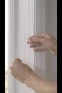 Grey/Natural Ready Made Blackout/Thermal Stripe Geometric Roman Blind - Image 2 of 9