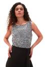 Metalizado - Roman Contrast Sequin Bodice Jumpsuit - Imagen 2 de 6