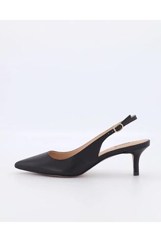 Dune London Black Celini Slim Kitten Slingback Sandals - Image 2 of 5