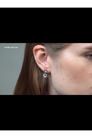 Karen Millen Crystal Dot Drop Earrings - Image 2 of 6