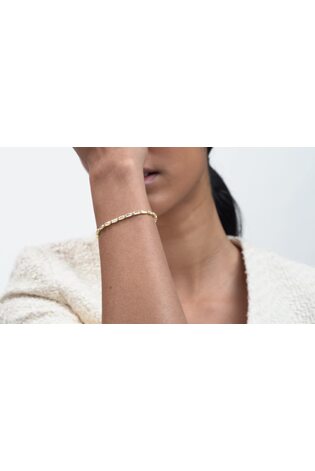 Ted Baker Gold Tone Isela Crystal Baguette Slinky Adjustable Bracelet - Image 2 of 7