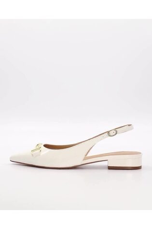 Dune London White Hopeful Snaffle Slingback Sandals - Image 2 of 6