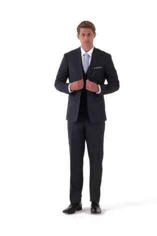 Skopes Charcoal Grey Tailored Baines Check Fit Suit: Jacket - Image 2 of 5 Skopes Charcoal Grey Tailored Baines Check Fit Suit: Jacket - Image 2 of 5