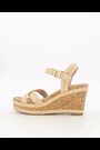 Natur Chrome - Dune London Kelisa Sandalen mit geflochtenem Obermaterial und hohem Keilabsatz - Bild 2 von 5