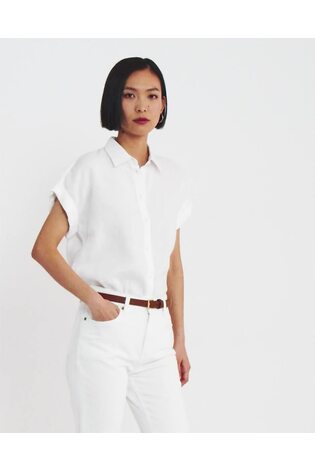 Lauren Ralph Lauren Broono Button Front Linen Shirt - Image 2 of 10