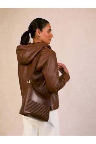 Lakeland Leather Brown Waverton Woven Medium Cross-Body Bag - Image 2 of 8