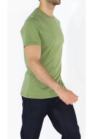 Barbour® Burnt Olive Green Mens Sports T-Shirt - Image 2 of 4