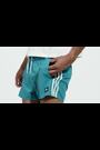 adidas Turquoise Blue 3-Stripes CLX Very Short Length Swim Shorts - Image 2 of 9