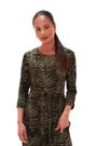 Roman Green Abstract Animal Print Pocket Dress - Image 2 of 6