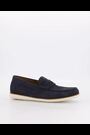 Dune London Blue Berkly Sole Loafers - Image 2 of 6