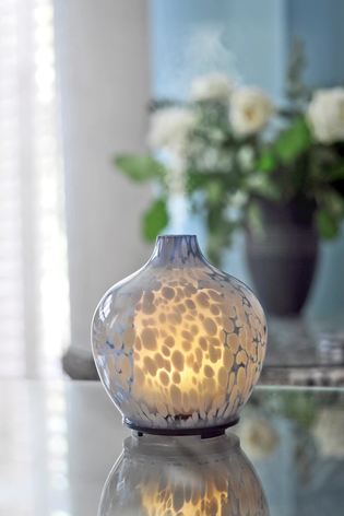 Made by Zen Mercura Grey Glass Aroma Diffuser with Ambient Light