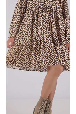 Barbour® Navy Blue Printed Apia Starling Peplum Dress - Image 2 of 5