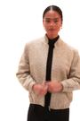 Roman Natural Petite Textured Bomber Style Jacket - Image 2 of 6