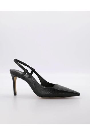 Dune London Black Closer Comfort Slingback Court Shoes