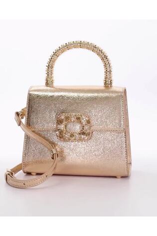 Dune London Gold Chrome Bolenna Brooch Trim Bag - Image 2 of 6