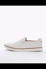 Dune London White Totals Perforated Slip-On Trainers - Image 2 of 6
