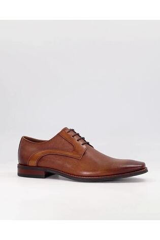 Dune London Natural Stoney Embossed Detail Derby Shoes - Image 2 of 6