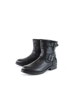 Barbour® International Black Leather Lima Buckle Boots - Image 2 of 9