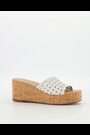 Dune London Katey Brown Lattice Mule Wedges - Image 2 of 6